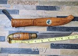 Vintage Old Finland Finnish Hunting Knife with Sheath