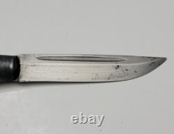 Vintage Omni Makipelkola Finland Puukko Knife with Leather Sheath E233