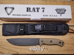 Vintage Ontario Knife Co. RAT-7 fixed blade knife NOS 1st release Vintage Ontario Knife Co. RAT-7 fixed blade knife NOS 1st release