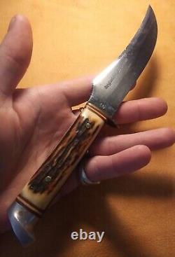 Vintage Original Buffalo Skinner #45 Bower Solingen Germany Knife With Sheath