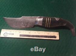 Vintage Original Spanish Horn Leverlock Navaja Folding Pocket Knife Hunting