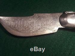 Vintage Original Spanish Horn Leverlock Navaja Folding Pocket Knife Hunting