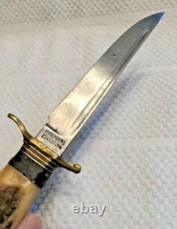 Vintage P. Holmberg Eskilstuna Sweden Fixed Blade Hunting Knife & Sheath 9