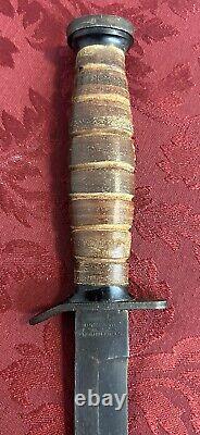 Vintage Parker Brothers Combat Spear Point Knife M8 A1 Scabbard