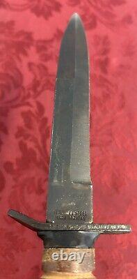 Vintage Parker Brothers Combat Spear Point Knife M8 A1 Scabbard