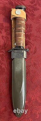 Vintage Parker Brothers Combat Spear Point Knife M8 A1 Scabbard