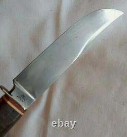 Vintage Pic Solingen Germany -old Fixed Blade Knife- Original Leather Sheath