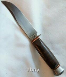 Vintage Pic Solingen Germany -old Fixed Blade Knife- Original Leather Sheath