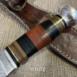 Vintage, Pre 1947, Kabar Union Cut Co, 471, Stacked Leather, Original Sheath