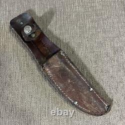 Vintage, Pre 1947, Kabar Union Cut Co, 471, Stacked Leather, Original Sheath