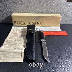 Vintage Pre-Date Code BUCK 102 USA Woodsman Fixed Blade Hunting Knife New Box