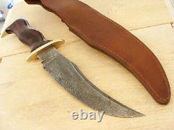 Vintage Proto Charlston Ltd Bill Moran St23 Damascus Hunting Bowie Knife Knives