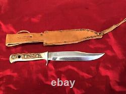 Vintage Puma Bowie 6396 Fixed Blade Knife with Sheath Germany Pumaster Steel