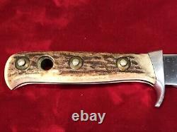 Vintage Puma Bowie 6396 Fixed Blade Knife with Sheath Germany Pumaster Steel