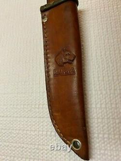 Vintage Puma Germany Hunter's Friend 6398, Stag Handle Knife +Sheath, No Date