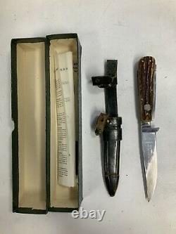 Vintage Puma Werk Game Keepers Knife 3591 Sheath And Box Antler UsedToolShopCom