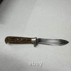 Vintage Puma Werk Jagdnicker Fixed Stag Knife With Sheath 3589 Germany