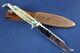 Vintage Queen Sawback Hunting Knife with Sheath