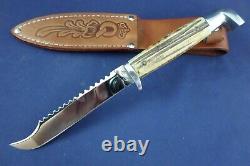 Vintage Queen Sawback Hunting Knife with Sheath