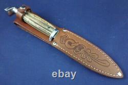 Vintage Queen Sawback Hunting Knife with Sheath