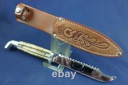 Vintage Queen Sawback Hunting Knife with Sheath