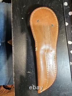 Vintage Queen Steel #82 & #85 Hunting Knife Set with Double Leather Sheath USA