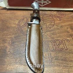 Vintage/RARE Western Cutlery W36 Fixed Blade Hunting Knife WithOriginal Sheath