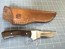 Vintage RIGID USA R-30'Alaskan' Hardwood Handle 7 Overall Hunter Knife Sheath
