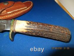 Vintage Randall Knife MODEL #4 With 6 Inch Blade Stag Scales