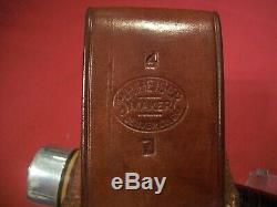 Vintage Randall Knife Model 4-7, Heiser Brown Button Corn Row Sheath, Mint