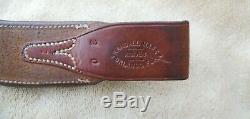 Vintage Randall Model 20 Skinning Knife & Leather Scabbard /stone / Stag Handle