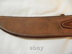 Vintage Randall knife 3-7 S Rough back Sheath Finger Groove Stag Smooth button