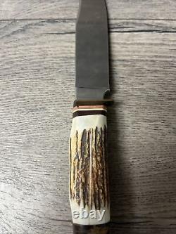 Vintage Rare JA Henckels Tang Stamp Blade Stag Knife Germany MINT