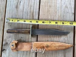 Vintage Rare Joseph Elliot And Sons Hunting Fighting Knife C + C Maltese Cross