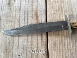 Vintage Rare Joseph Elliot And Sons Hunting Fighting Knife C + C Maltese Cross