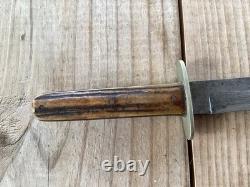 Vintage Rare Joseph Elliot And Sons Hunting Fighting Knife C + C Maltese Cross