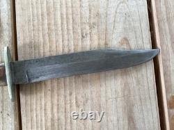 Vintage Rare Joseph Elliot And Sons Hunting Fighting Knife C + C Maltese Cross