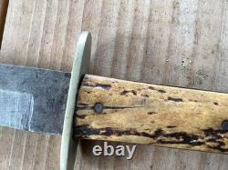 Vintage Rare Joseph Elliot And Sons Hunting Fighting Knife C + C Maltese Cross