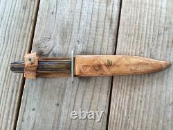Vintage Rare Joseph Elliot And Sons Hunting Fighting Knife C + C Maltese Cross