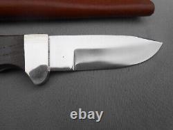 Vintage Rare Rigid USA Drop Point Skinning Hunting Knife With Tube Sheath