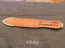 Vintage Rare Romo Throwing Fighting Knife Solingen Germany Leather Sheath 10