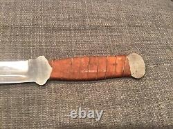 Vintage Rare Romo Throwing Fighting Knife Solingen Germany Leather Sheath 10