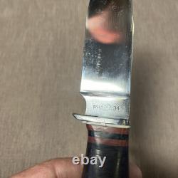 Vintage Remington Pal RH 34, Excellent, Unused, Stacked Leather, Orig Sheath