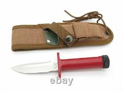 Vintage Resqvival Attack Red Seki Japan Small Fixed Blade Hunting Survival Knife