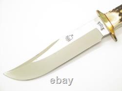 Vintage Rigid RG46 Tak Fukuta Seki Japan Stag Fixed Bowie Hunting Knife (Lot 7)