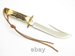 Vintage Rigid RG46 Tak Fukuta Seki Japan Stag Fixed Bowie Hunting Knife (Lot 7)
