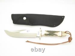 Vintage Rigid RG46 Tak Fukuta Seki Japan Stag Fixed Bowie Hunting Knife (Lot 8)