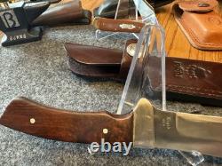 Vintage Rigid USA Fixed Blade Hunting Knife Leather Sheath Amazing Condition USA