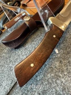 Vintage Rigid USA Fixed Blade Hunting Knife Leather Sheath Amazing Condition USA