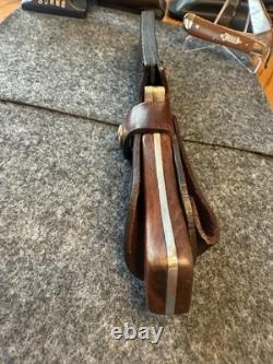 Vintage Rigid USA Fixed Blade Hunting Knife Leather Sheath Amazing Condition USA